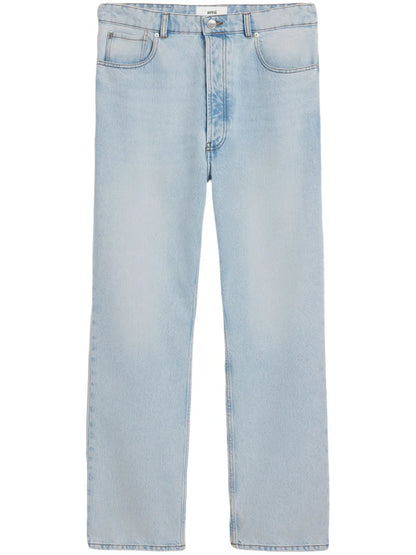 Mid-Rise Straight-Leg Jeans