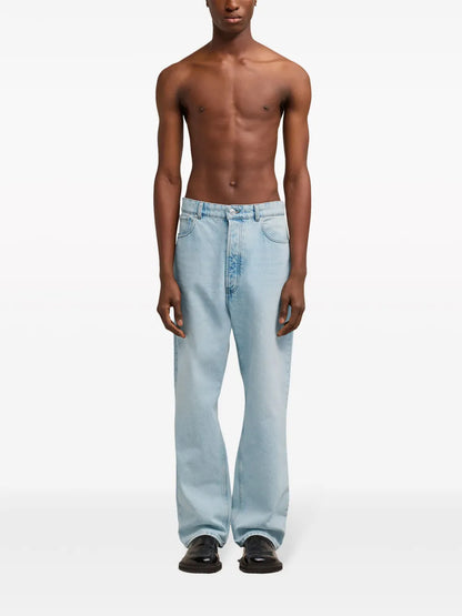 Mid-Rise Straight-Leg Jeans