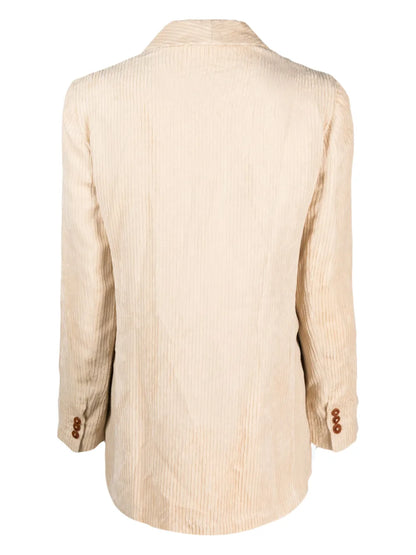 Double-Breasted Corduroy Blazer