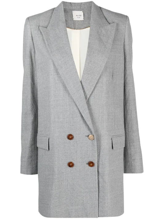 Double-Breasted Virgin Wool Coat