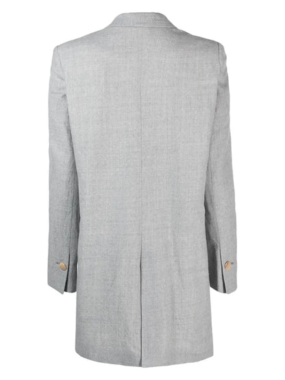 Double-Breasted Virgin Wool Coat
