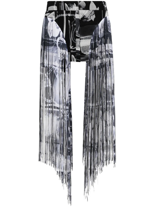 Xray Fringed Miniskirt