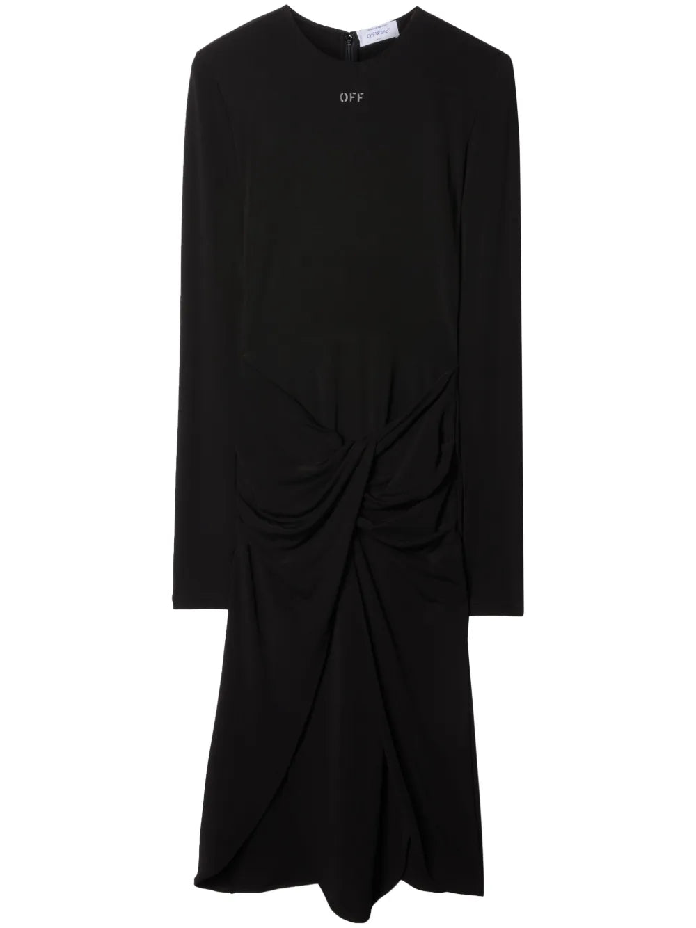 Twist-Detail Midi Dress