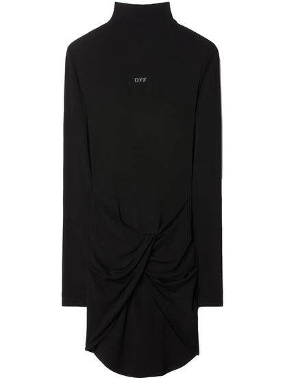 Twist-Detail Long-Sleeve Minidress