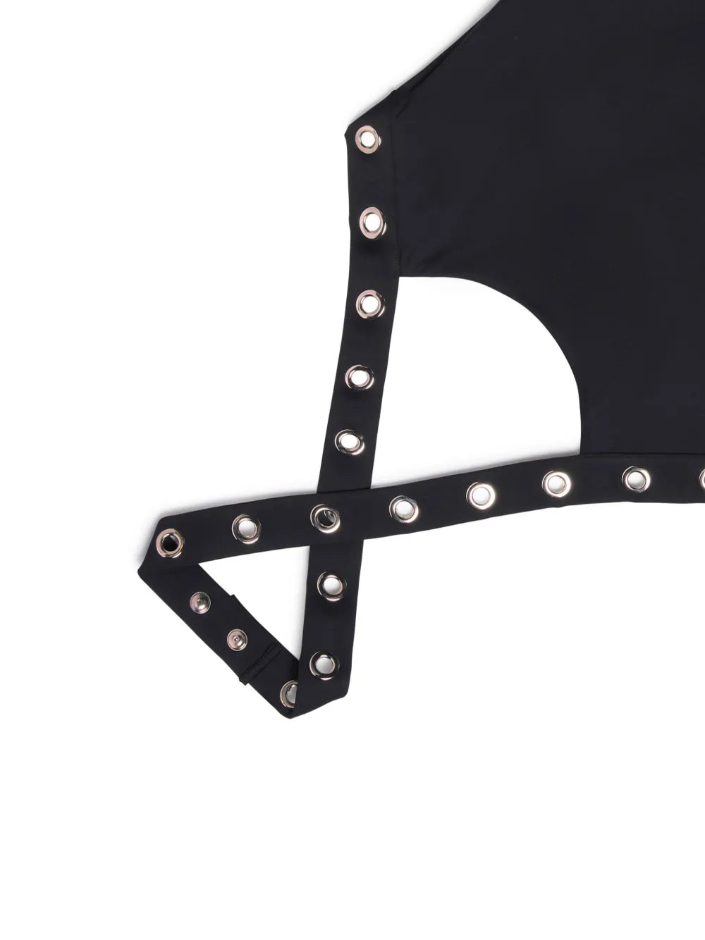 Eyelet-Embellished Halterneck Swimsuit