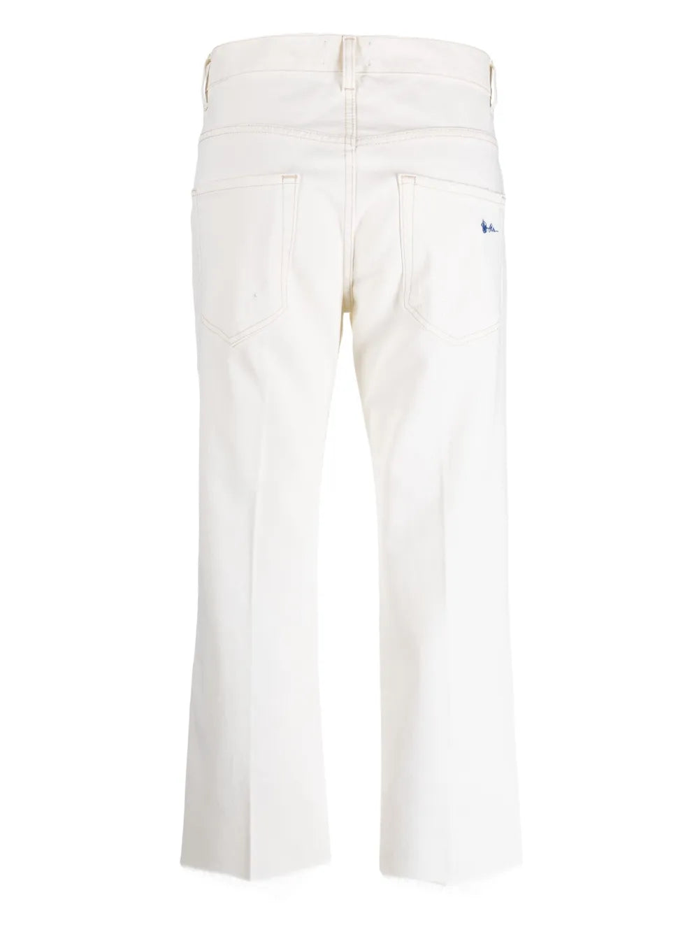 Distressed-Effect Cropped Trousers