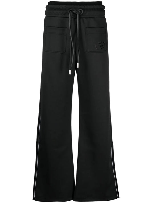 Elasticated-Waist Cotton Track Pants