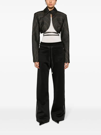 Elasticated-Waist Cotton Track Pants