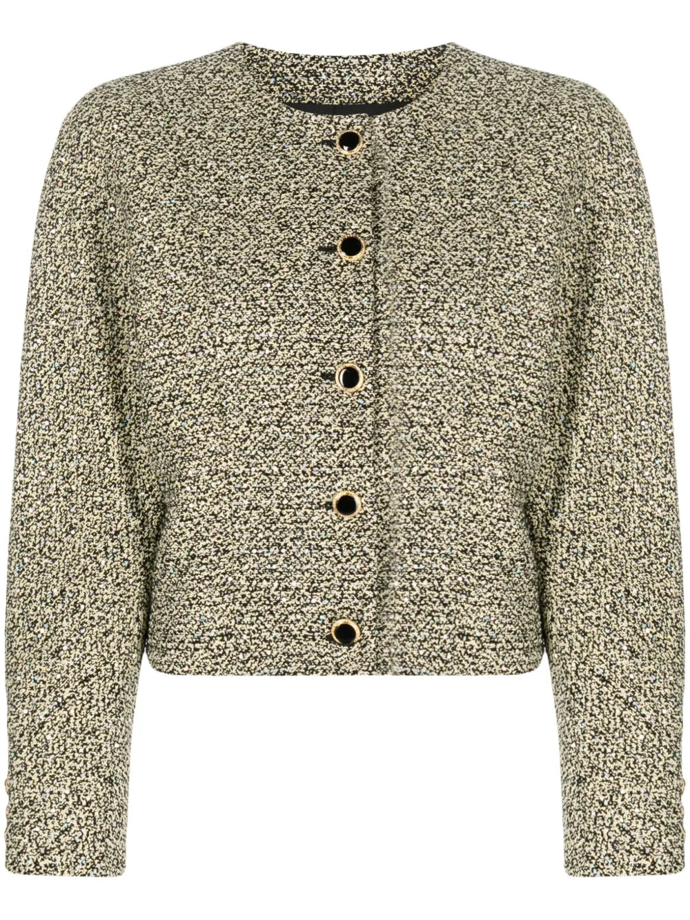 Sequin-Embellished Tweed Jacket