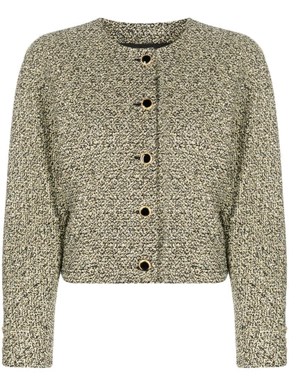 Sequin-Embellished Tweed Jacket