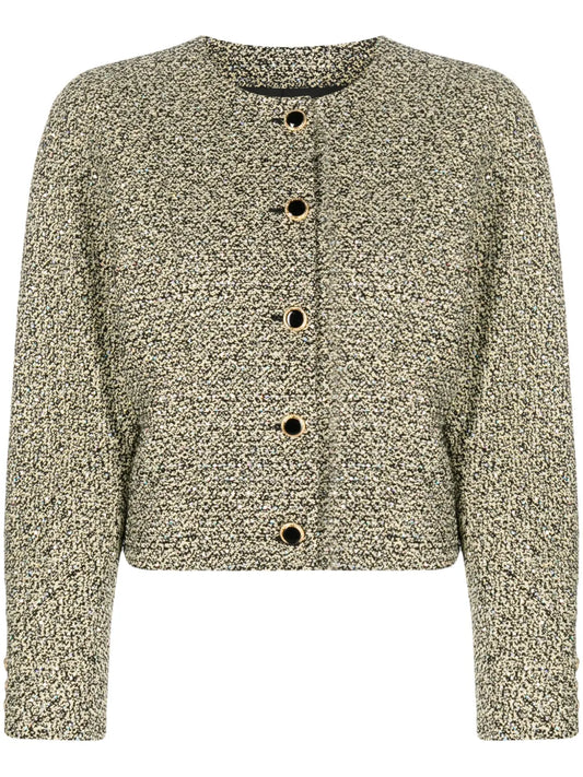 Sequin-Embellished Tweed Jacket