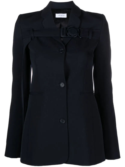 Buckled Virgin Wool Blazer