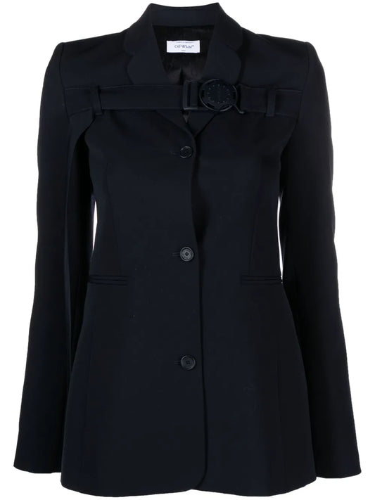 Buckled Virgin Wool Blazer