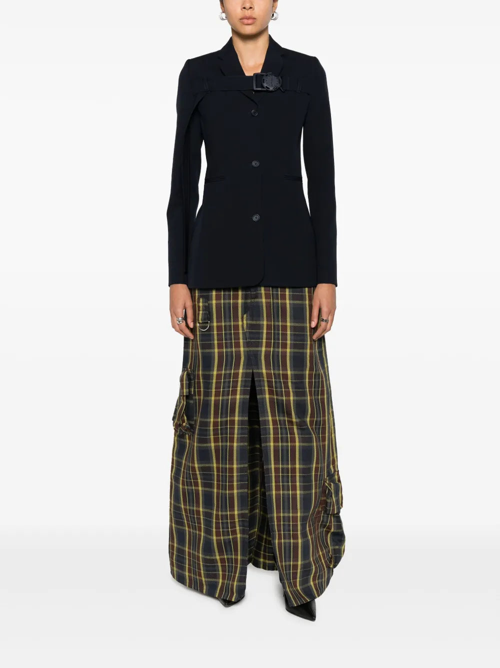 Buckled Virgin Wool Blazer