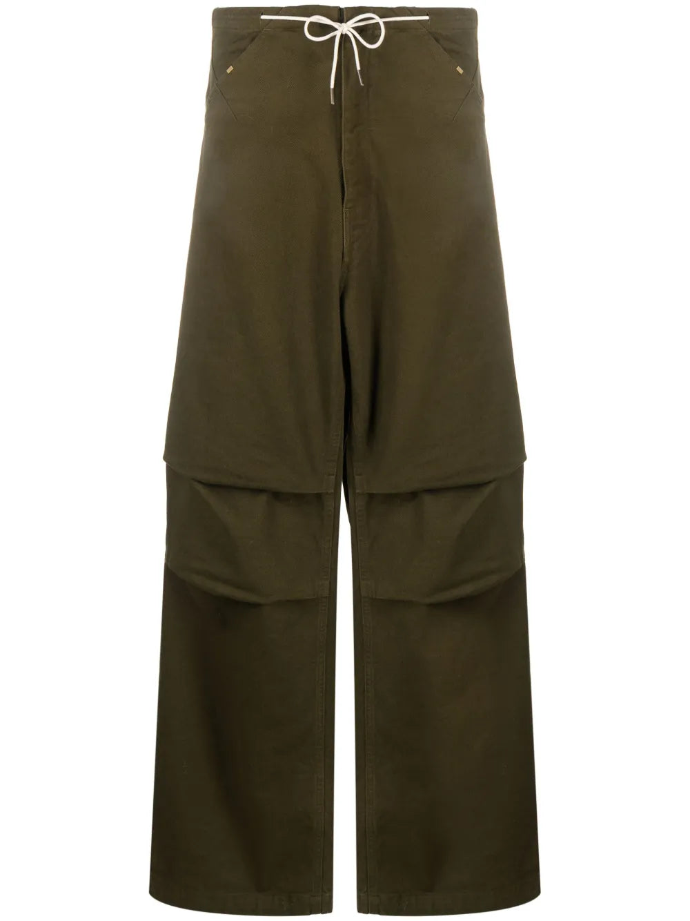 Drawstring-Waistband Cotton Trousers