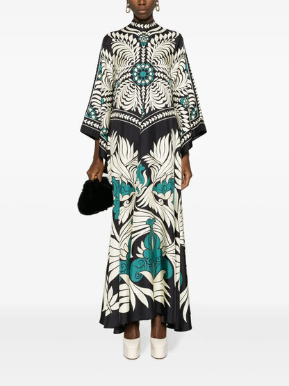 Magnifico Abstract-Print Silk Dress