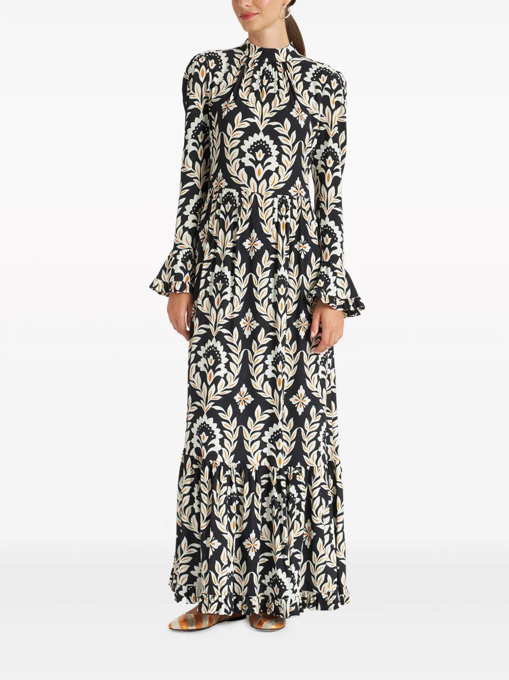 Visconti Ghirlanda-Print Maxi Dress