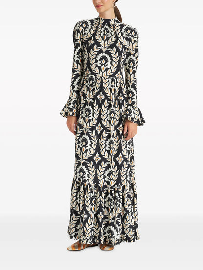 Visconti Ghirlanda-Print Maxi Dress