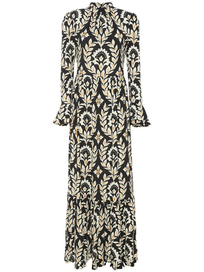 Visconti Ghirlanda-Print Maxi Dress