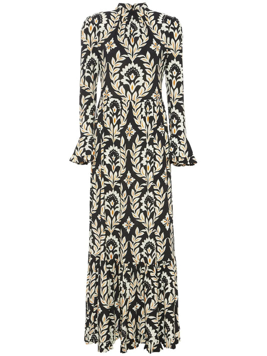 Visconti Ghirlanda-Print Maxi Dress