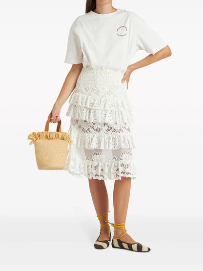 Footloose Lace Midi Skirt