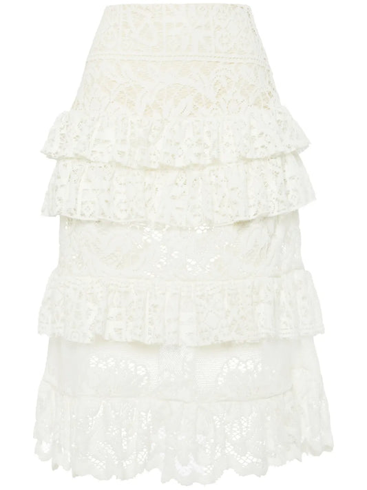 Footloose Lace Midi Skirt