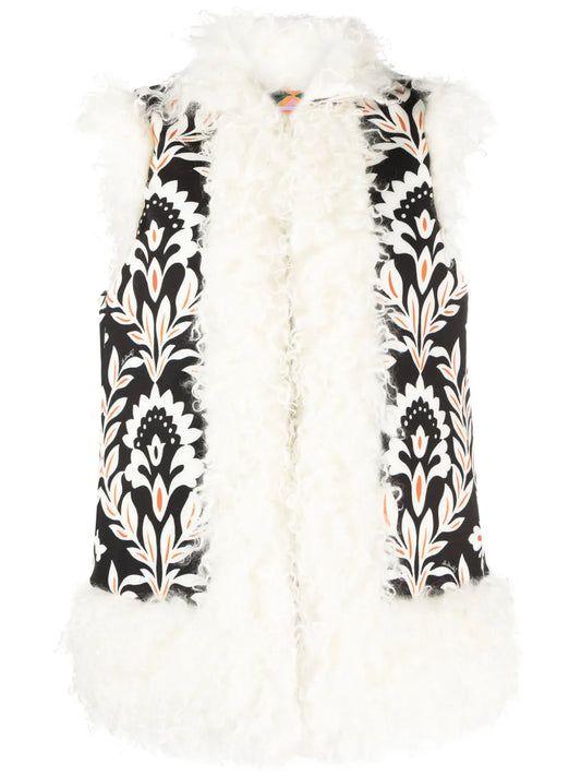 Folk Floral-Print Vest