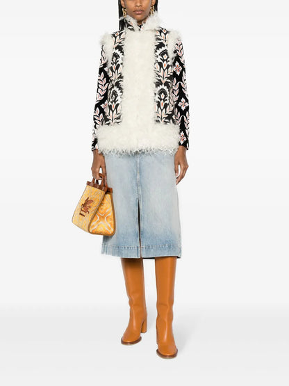 Folk Floral-Print Vest