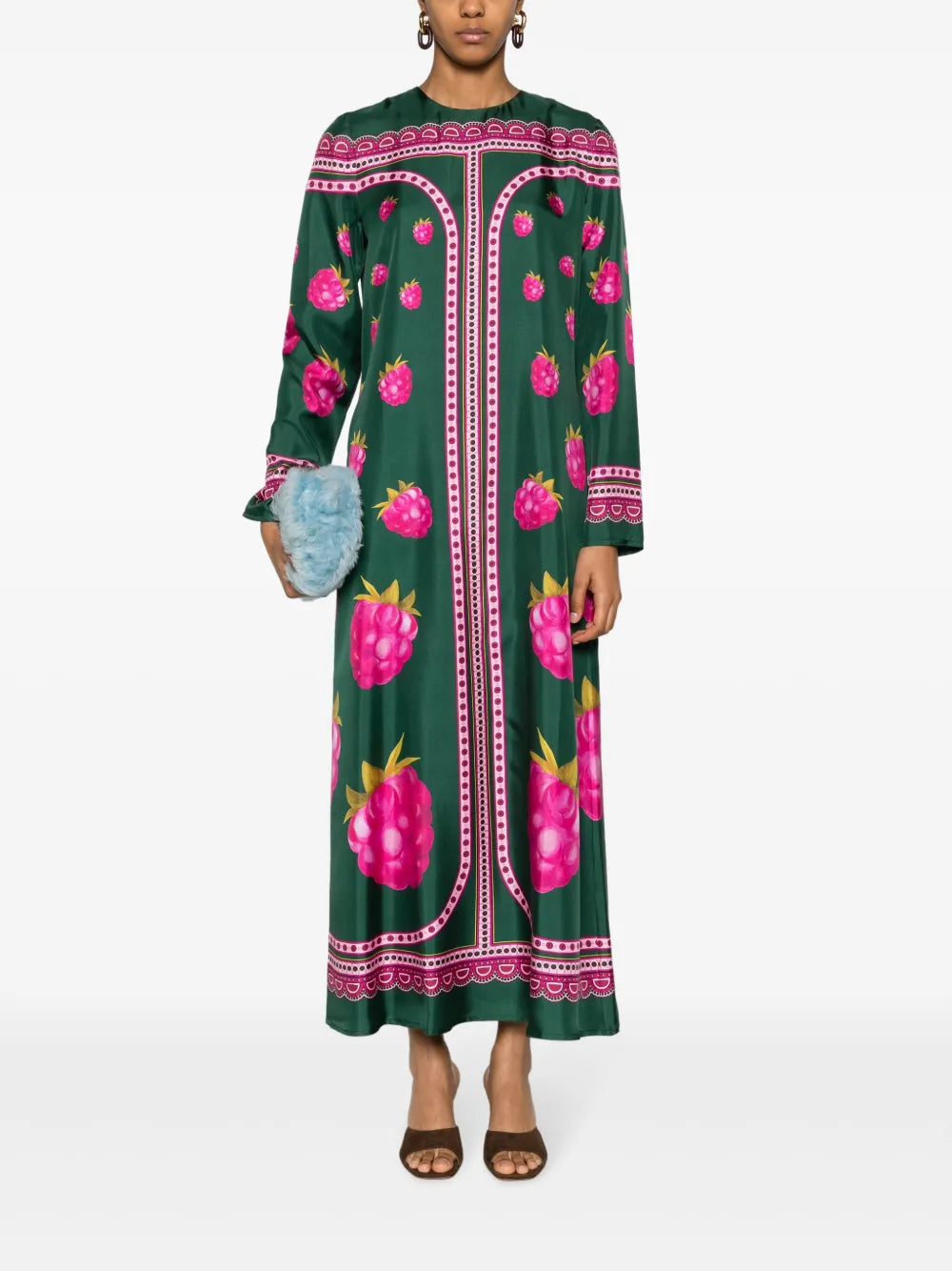Graphic-Print Silk Maxi Dress