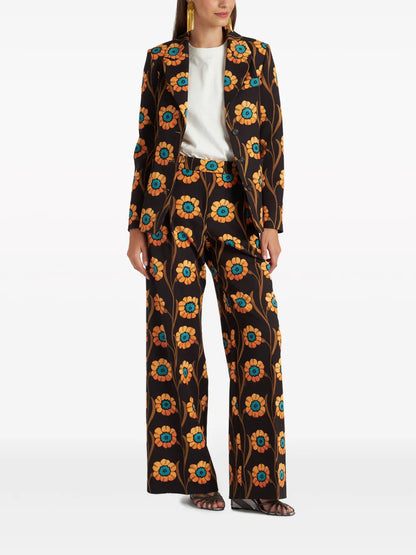 La Comasca Floral-Print Trousers