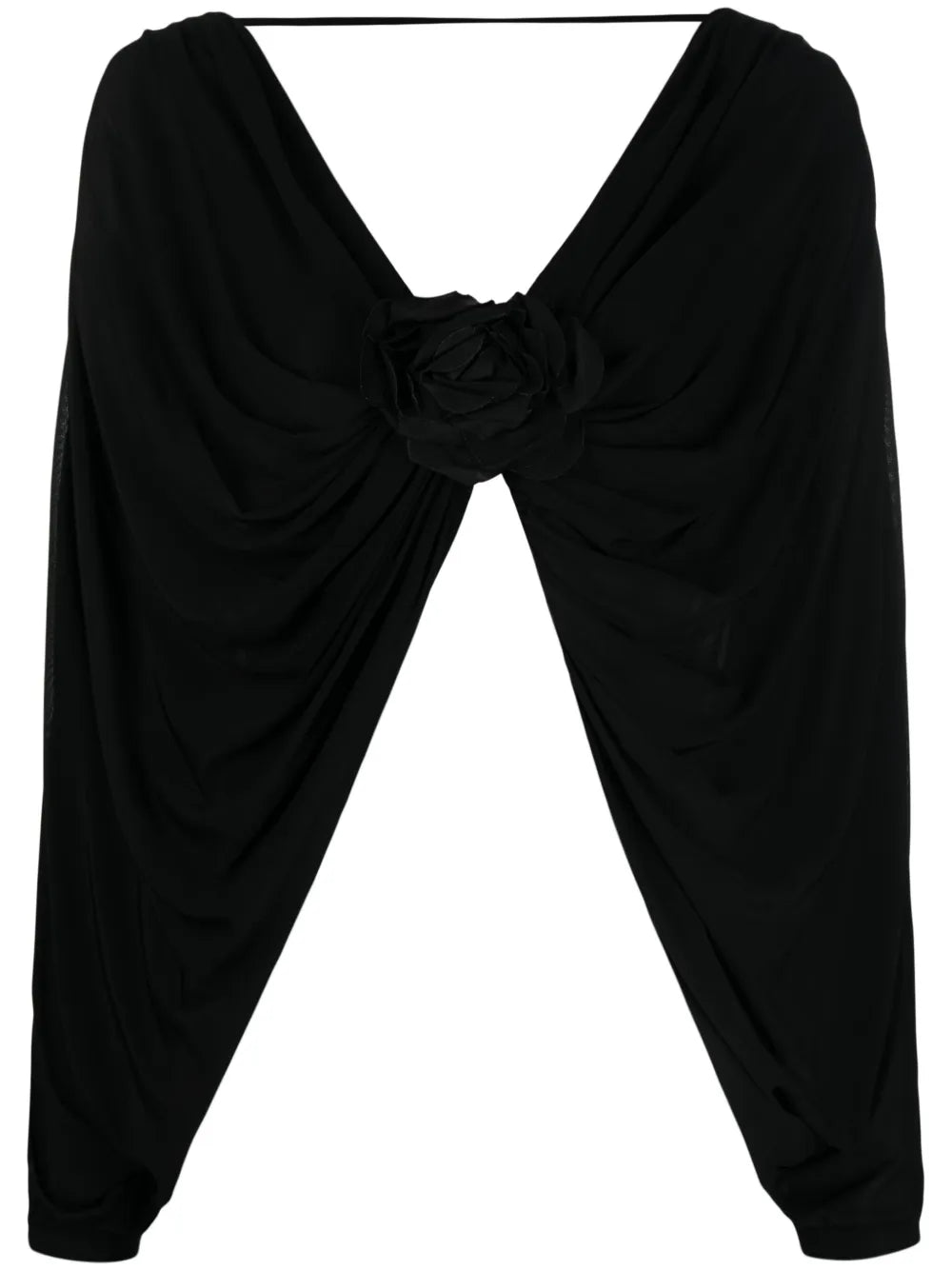 Flower-Detailing V-Neck Top