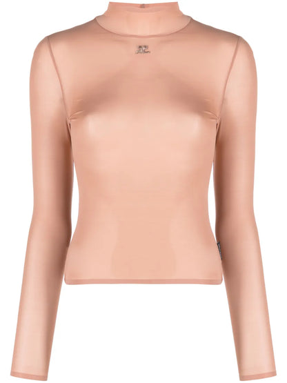 Logo-Appliqué Fine-Knit Top