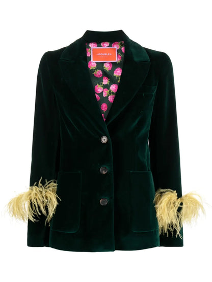 Keaton Feather-Detailing Blazer