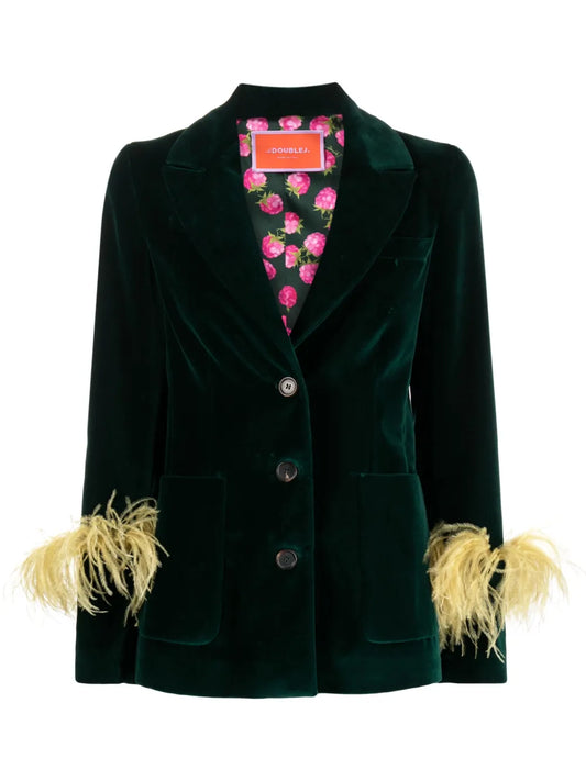 Keaton Feather-Detailing Blazer