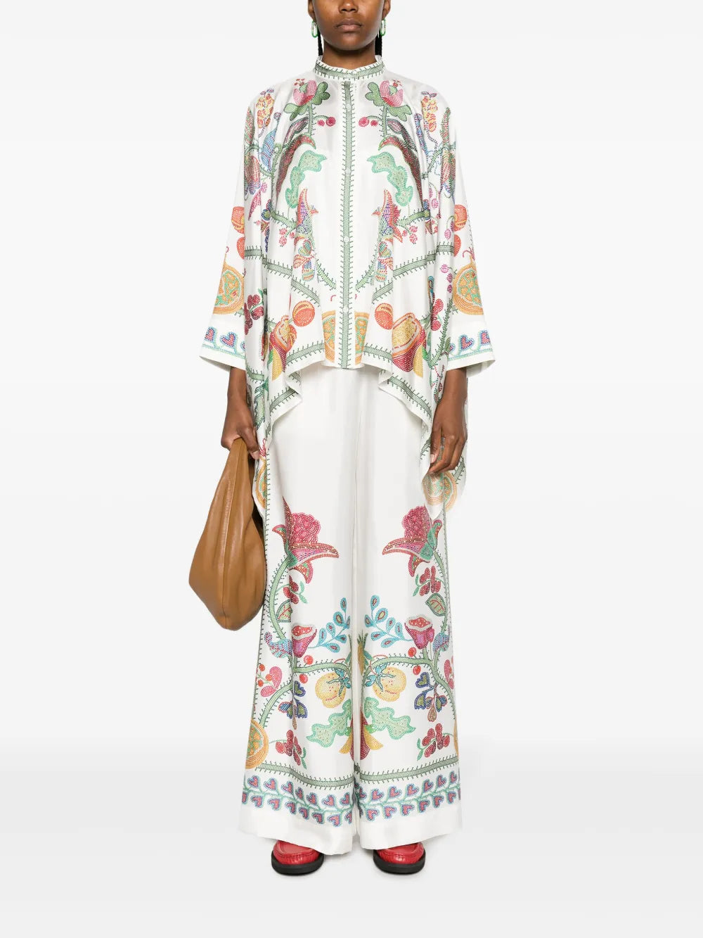 Grenadilla-Print Silk Shirt