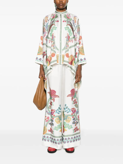 Grenadilla-Print Silk Shirt