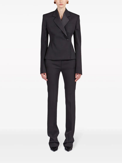 Notched-Lapels Virgin Wool Blazer