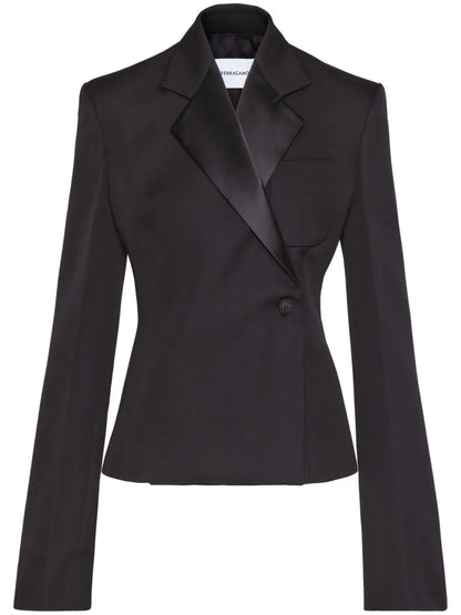 Notched-Lapels Virgin Wool Blazer