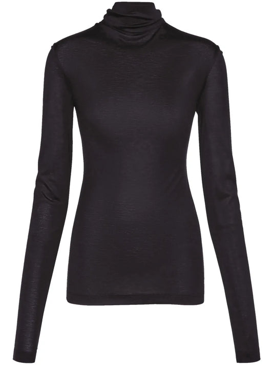 V-Back Silk-Blend Top