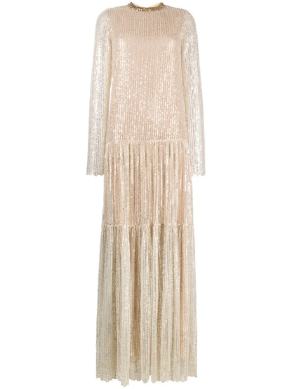 Tiered Sequinned Gown