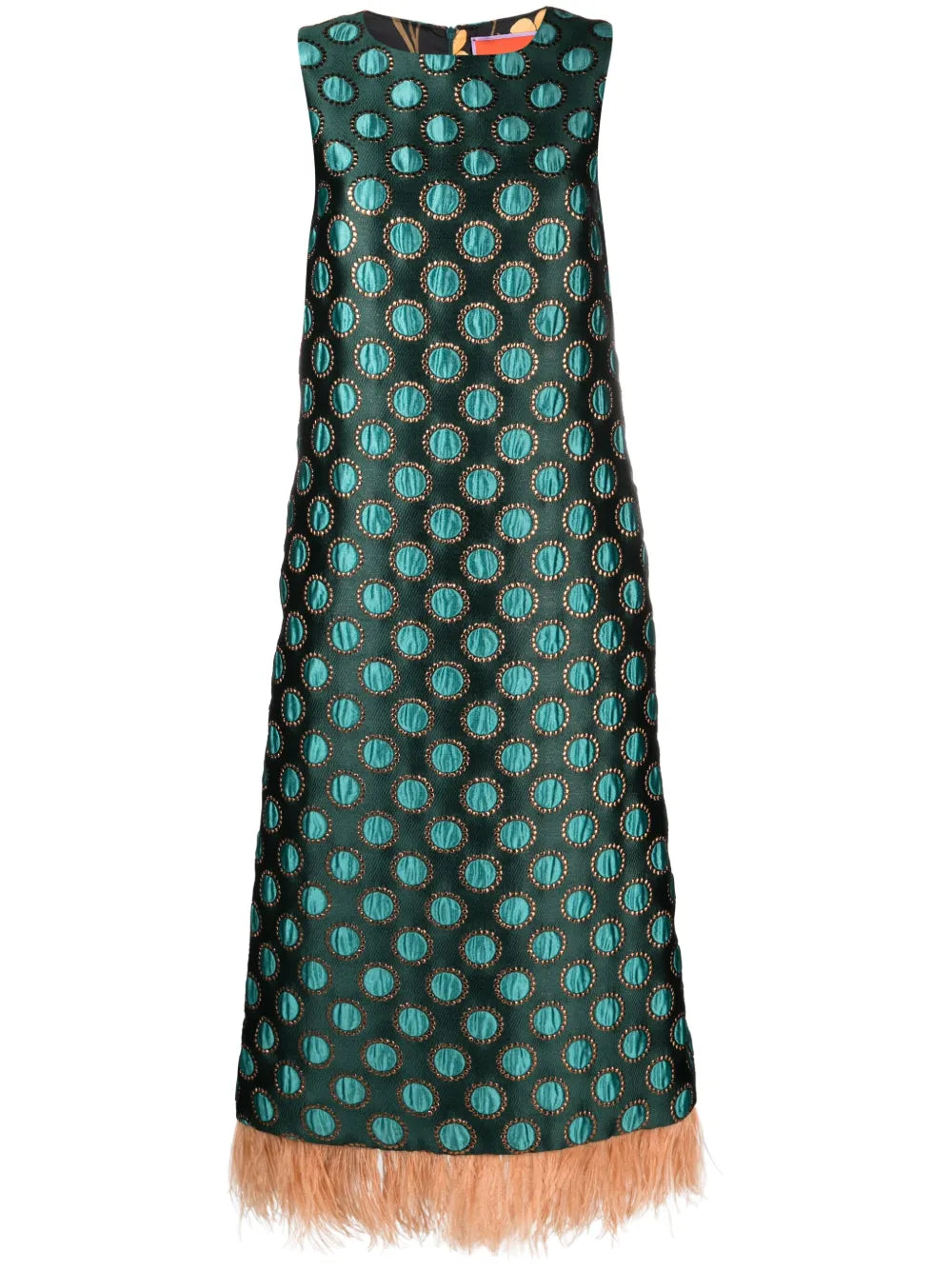 Column Geometric-Jacquard Midi Dress