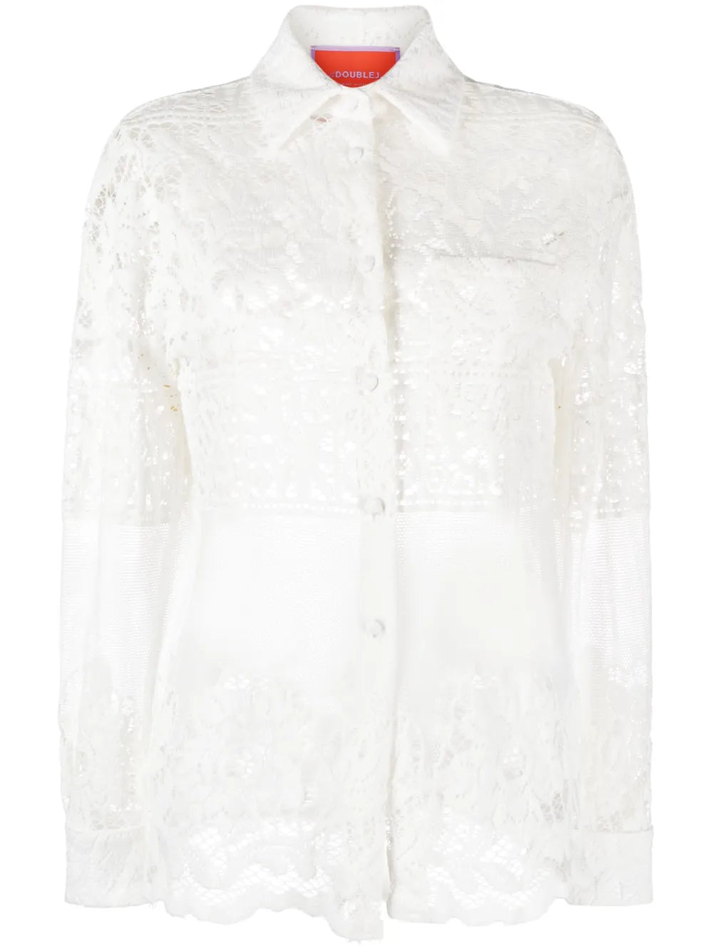 Boy Lace-Embroidered Button-Down Shirt