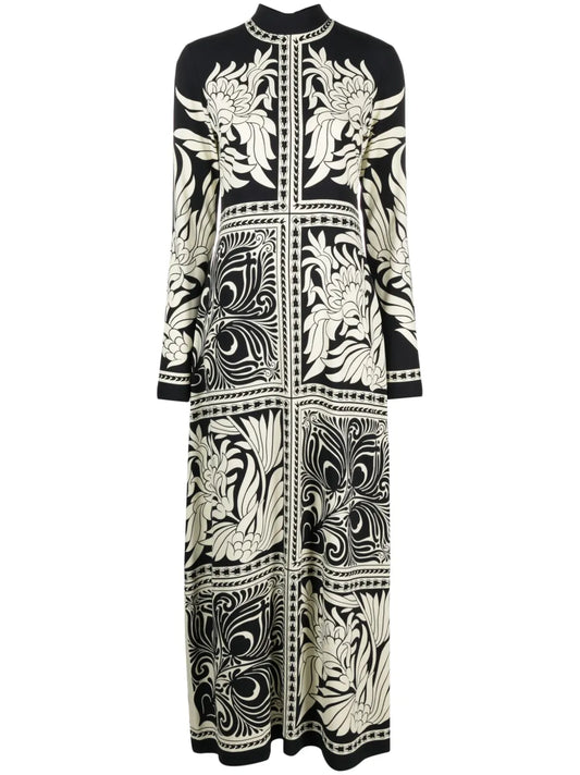 Halle Placée-Print Maxi Dress