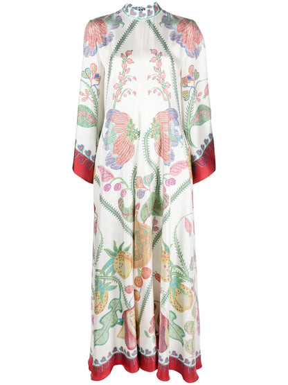 Magnifico Flower Placée-Print Dress