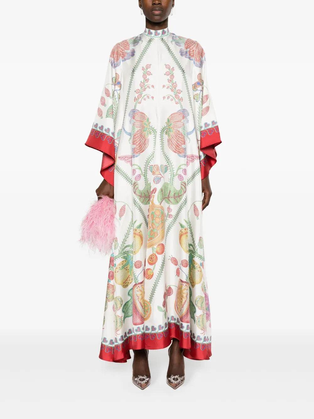 Magnifico Flower Placée-Print Dress