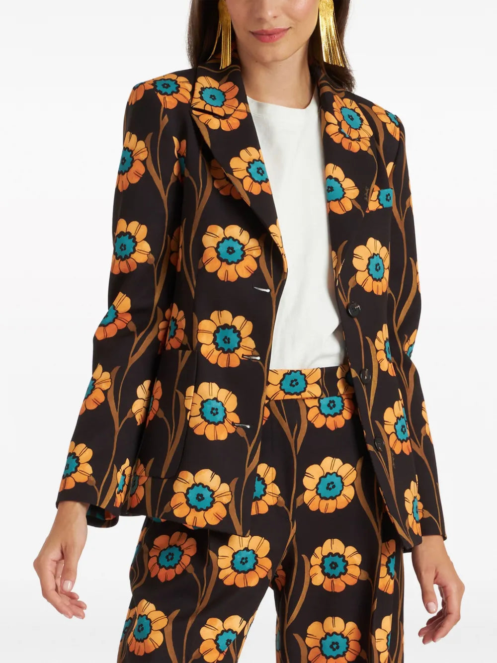 24/7 Floral-Print Blazer