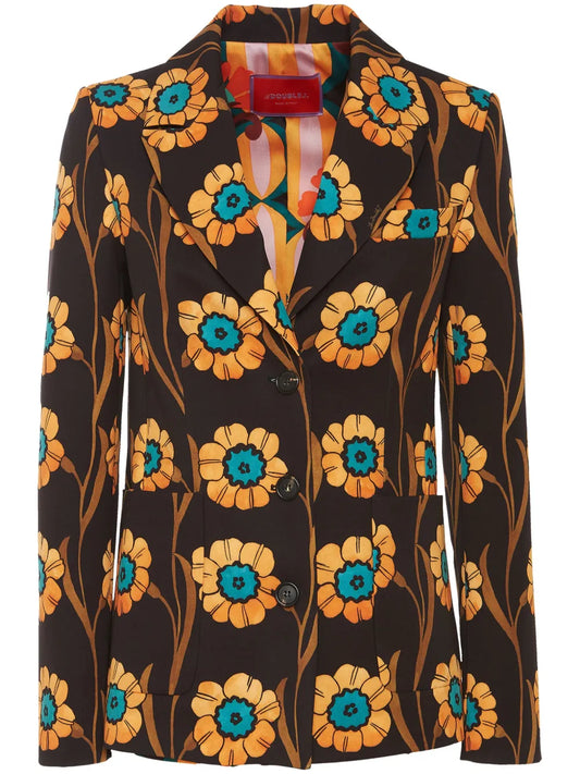 24/7 Floral-Print Blazer