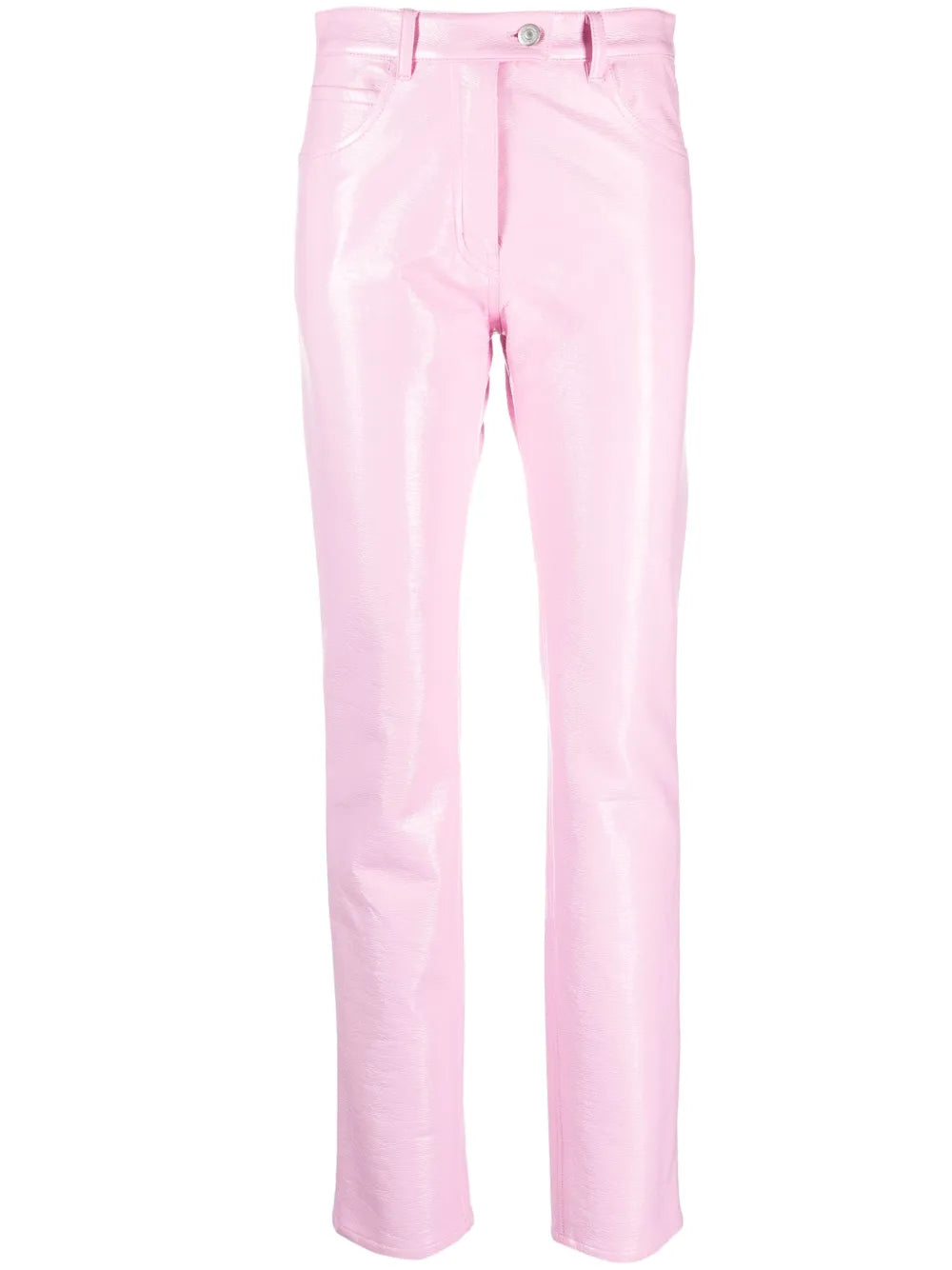 High-Shine Straight-Leg Trousers