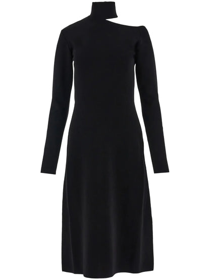 Cut-Out Knitted Midi Dress