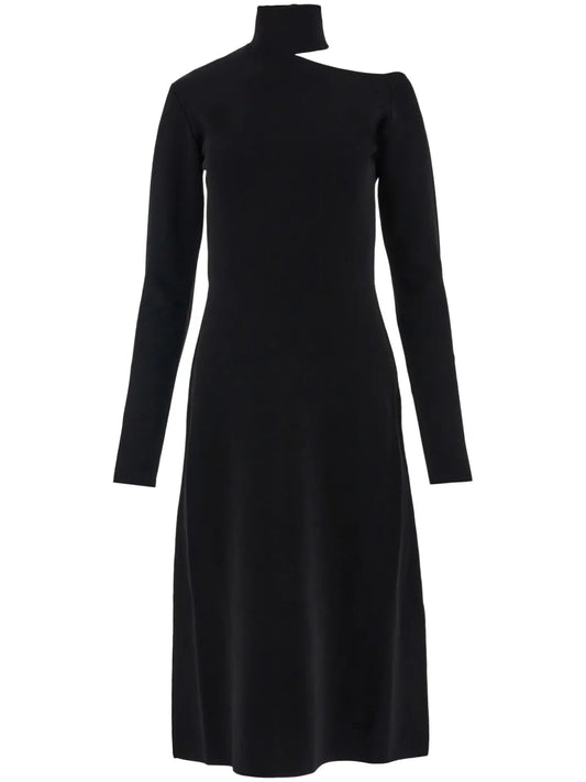 Cut-Out Knitted Midi Dress